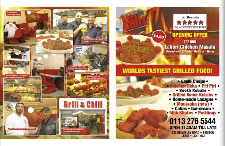 Advertorial for Grill & Chill restaurant